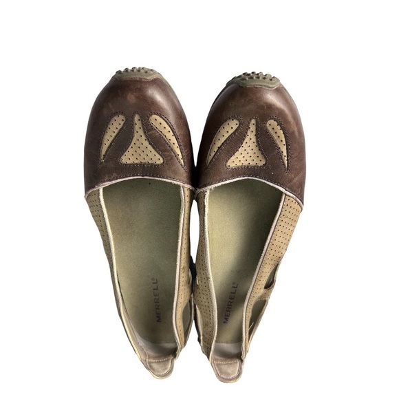 Merrell Oceania Sand Brown and Tan Vibram Ballet Flat Loafer Women's Size 9 - Picture 10 of 15